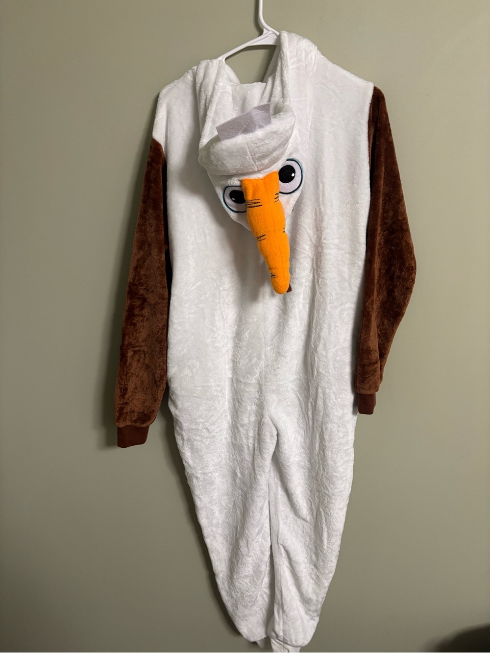 Frozen Olaf Snowman Animal Onesie Pajamas Costume Sleepwear Size Small